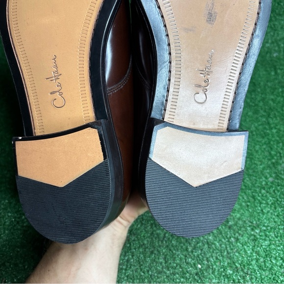 Cole Haan Men’s 8.5 Brown Patent Leather Split Toe Oxford Shoes - NEW - Picture 10 of 12